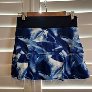 Get Lost Athletic Skirt Skort Blue Multi Size Small